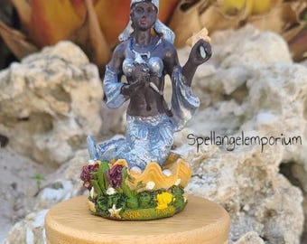 Yemaya Segen Box mit der Yemaya Statue Blessed / Baratija de Yemaya con Etatua de Yemaya Bendecida / Yemaya Altar Box / Cajita de Yemaya