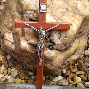 Wood Crucifix for Religious Spiritual Altar or Home ~  Crucifijo de Madera para la Bobeda Espiritual o Casa