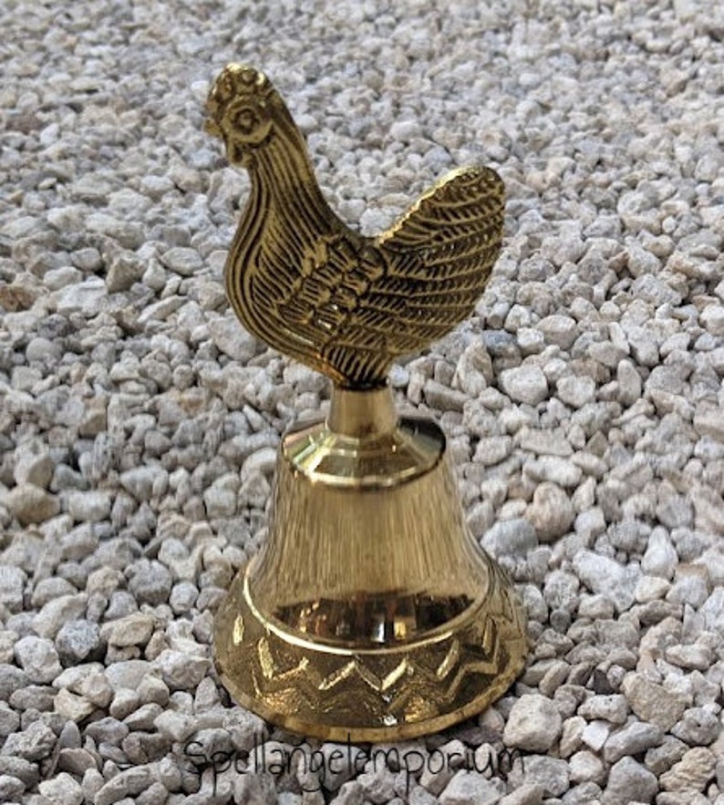 Rooster Bell Blessed Campana de Gallo Bendecido Santeria / Ifa / Yoruba Oshun Bell image 1