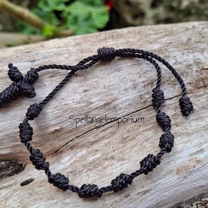 Elegua Blessed Adjustable Prayer Bracelet ~ Pulso de Elegua de Rezo Ajustable ~ Santeria