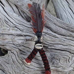 Elegua Key Chain Blessed Echu Key Chain - Lavero de Elegua Echu Ellegua Garabato