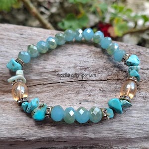 Yemaya Blessed Elastic Bracelet~ Pulso Elastico de Yemaya Bendecido - Pulso Yemoya - Santeria - Ifa - Palo