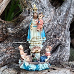 Virgen of Mother Charity Statue Blessed / Estatua de La Virgen de la Caridad Del Cobre bendesida ~Santeria / Ifa / Yoruba 5&quot;