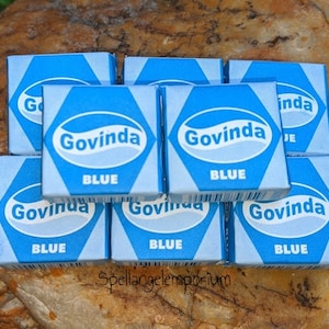 Govinda Añil Squares 8pcs. ~ Cuadrados de Añil Blue Govinda 8pzs.  - Santeria, Ifa, Yoruba , Lukumi