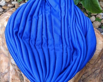 Blue Stretchy Head Scarf Turban Cover for Santeria, Spiritual Masses, Religious ceremonies - Quilla Turbante Estirable Azul - Santeria
