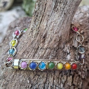 7 African Powers Blessed Elastic Bracelet  7&quot; - Pulso de las 7 Potencias Africanas contra Mal de Ojos 7&quot; ~ Bendecida Santeria Palo Yoruba