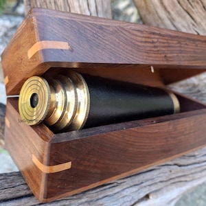 Yemaya Olokun Blessed Telescope with Wood Box - Yemaya Olokun Telescopio con Caja de Madera Bendecida- Yemaya Olokun Blessed Decor ~Santeria