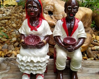 Francisco and Francisca Statue Set - Juego de Estatuas de Francisco y Francisca - Spiritual Statues - Estatuas Espirituales - Santeria - Ifa