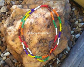 7 Afrikanische Mächte Eleke Blessed Halskette ~ Collar de Siete Potencias Africanas Bendecido ~Sieben Afrikanische Mächte ~ Santeria / Ifa / Yoruba~