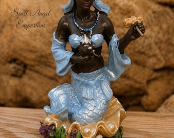 Mit Wasser von Yemaya gesegnete Yemaya Statue ~ Etatua de Yemaya gebogenesida ~Santeria / Ifa / Yoruba