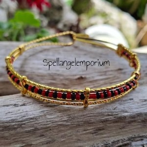 Elegua Blessed Gold Plated Ilde Bracelet ~ Ilde de Elegua Bañado en Oro Bendecido -Santeria Ifa