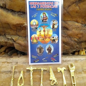 7 Afrikanische Mächte Miniaturwerkzeuge Blessed ~ Herramientas de Siete Potencias Africanas Miniaturas Bendecidas ~Sieben afrikanische Mächte~