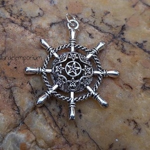 Yemaya Olokun Blessed Silver Tone Pendant ~ Colgante Platiado de Yemaya Olokun Bendecido ~ Santeria / Ifa / Yoruba~