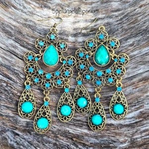 Yemaya Olokun Blessed Earrings ~ Aretes de Yemaya Olokun Bendecido ~ Santeria / Ifa / Yoruba~
