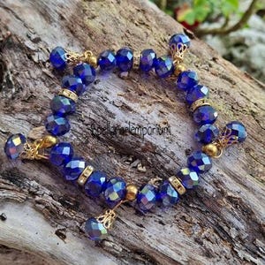 Yemaya Blessed Elastic  Bracelet ~ Pulso Bendecido de Yemaya ~ Santeria / Ifa / Yoruba~