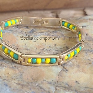 Orula Blessed roestvrijstalen gold filled ilde-armband ~ Ilde de Orula Acero Inoxidable Baño de Oro - Santeria Ifa