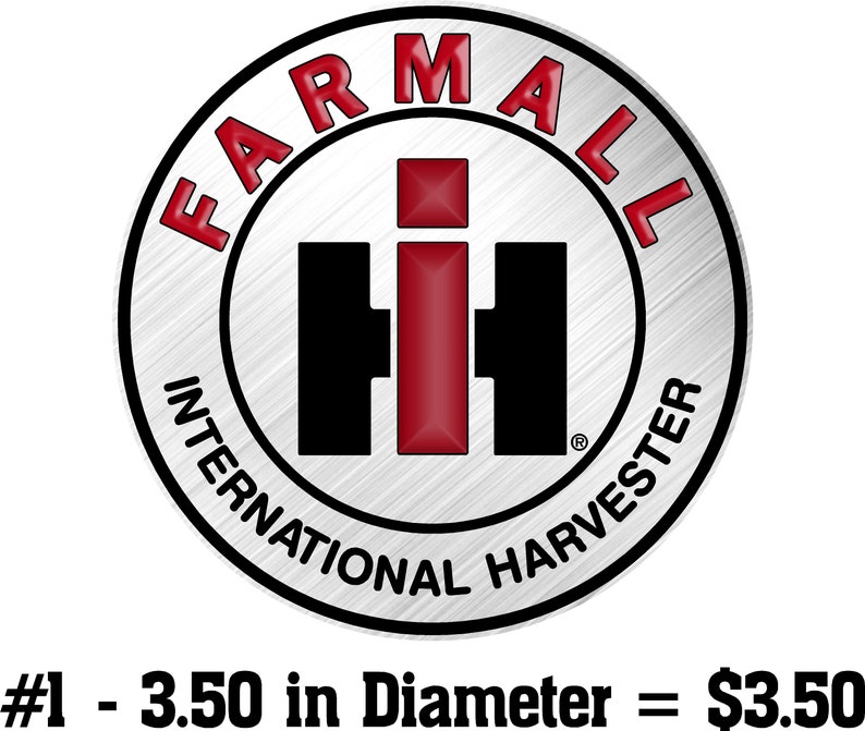 Farmall International Harvester Round Emblem Sticker Decal | Etsy