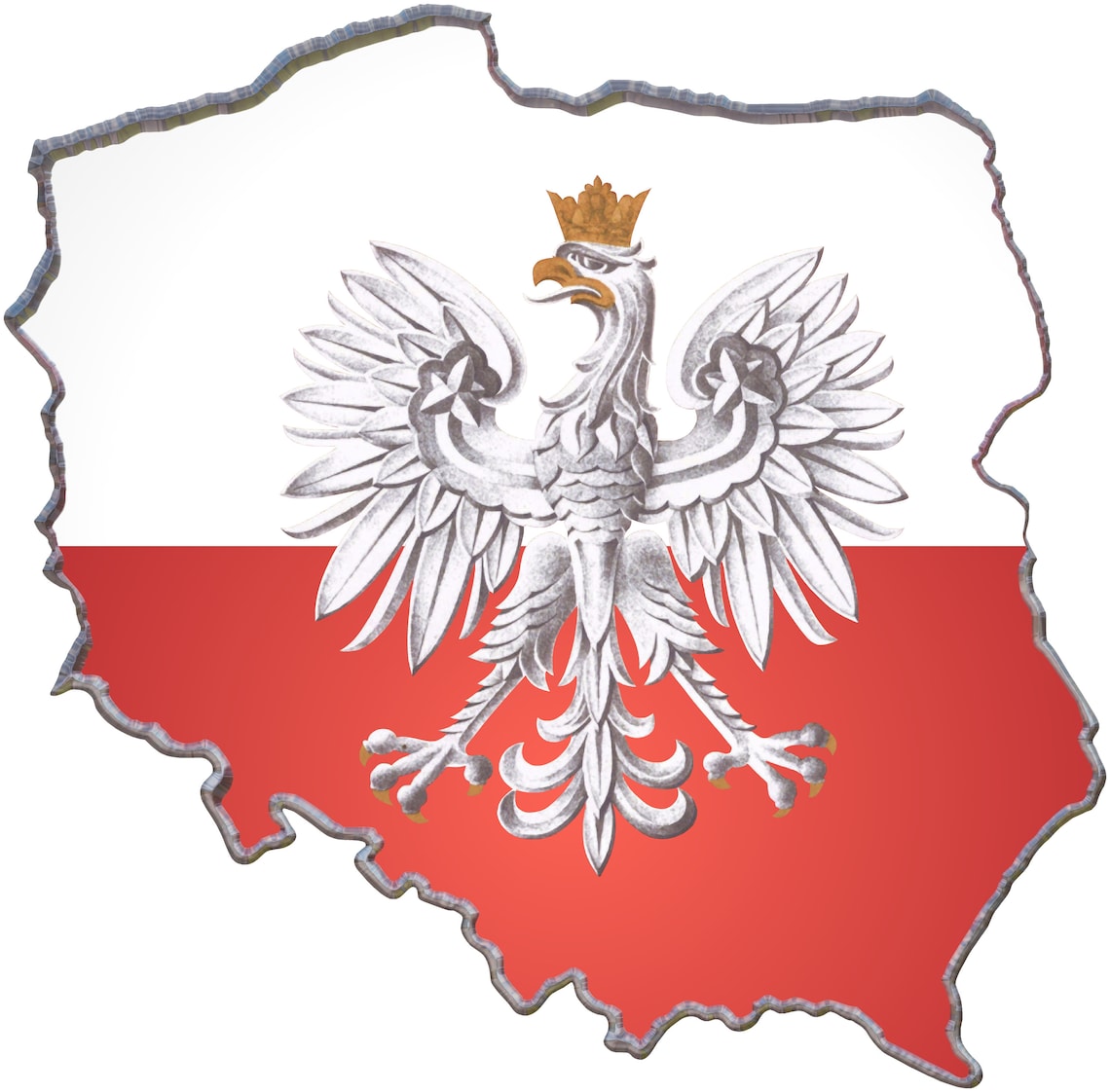 Poland Eagle Emblem Decal Eagle Emblem of Poland Sticker Etsy