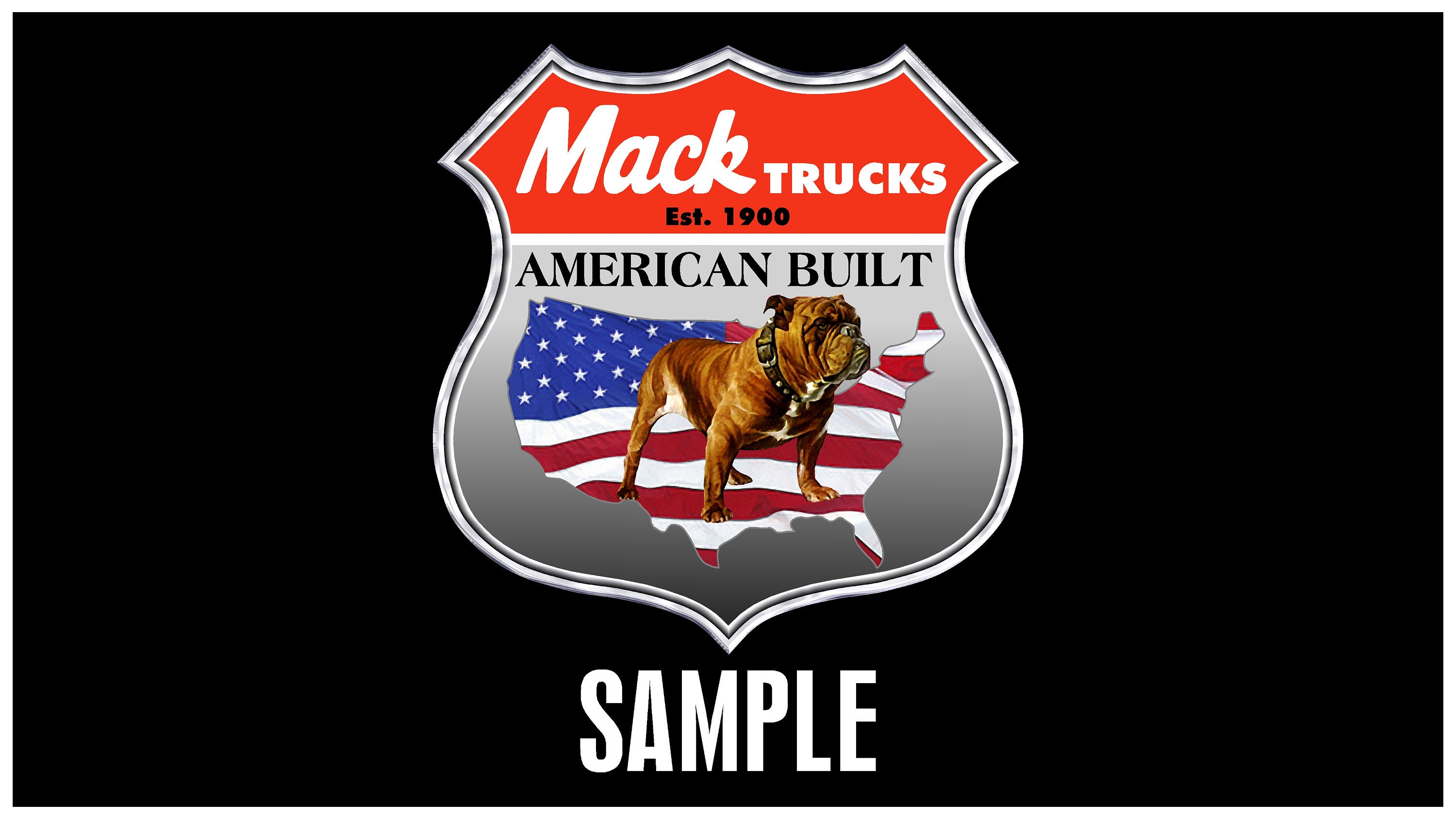 MACK Trucks Recreated Color Logo Emblem on USA Map Sticker Etsy