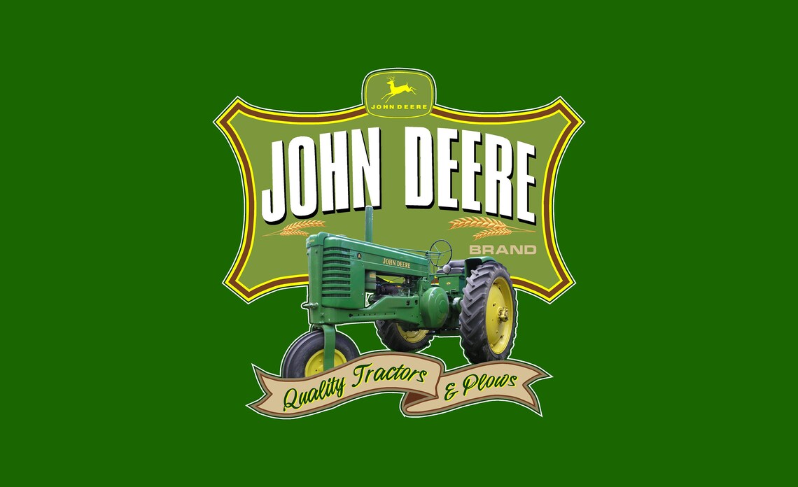 John Deere Quality Tractors & Plowa Vintage Recreated Emblem Etsy
