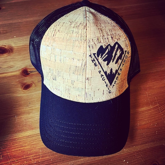 Trucker Cap Cork Trucker Hat Baseball Cap Mesh Cap Etsy