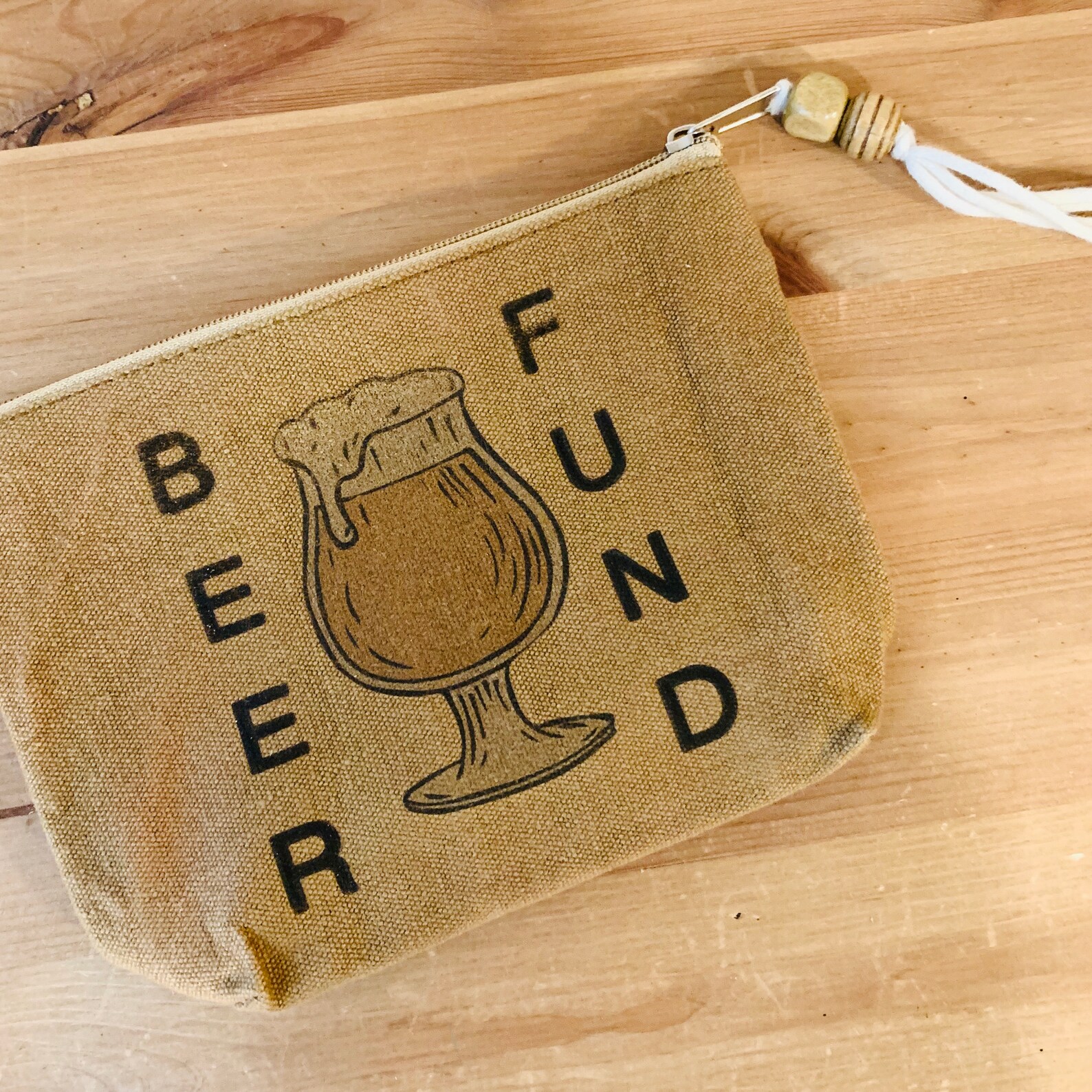 Medium Canvas Pouch Beer Fund 8X5.5X2 Etsy