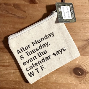 Mini Humor Beutel - WTF 14,5 cm X 11,5 cm, Geldbörse, Geldbörse, rustikal, Reißverschluss-Beutel, Geschenkkartenhalter, lustig, Geschenke für Mütter, Reisen, Geschenke für sie