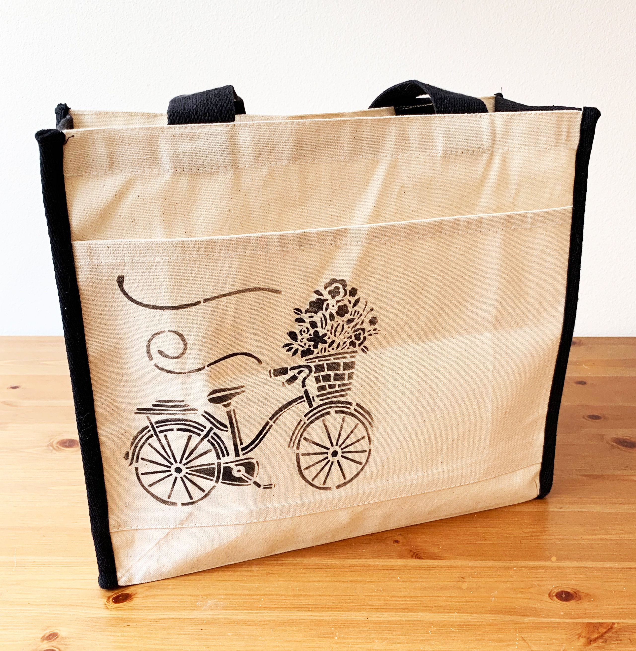 Bike Tote Bag 14.5X12.25X4.5 Reusable Etsy