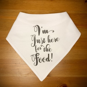 Baby Bib - Food, Infant, Hipster Baby, Baby Shower, Baby Gift, Newborn, PNW, Handkerchief Bib, Drool Bib, Modern Bib, Funny, Dog Bib