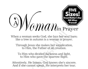 Christian Poems, Praying Women, Mother's Day 2024, Christian Printable, Church Conference Gifts, Women Who Pray, Women of God