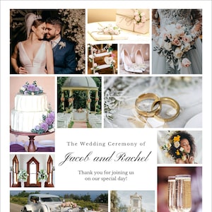 Wedding Photo Template, 24x36 Photo Collage, Wedding Photo Collage, Wedding Photography, Artist Photo Collage, Template for 18 Photos