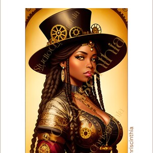 Afrofuturism, Afrofuturistic, Christmas 2024, Afrofuturistic Art,  Afro Steampunk, Afro Ephemera, Melanin Goddess, Five Sizes