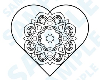 Heart Coloring Page, Mother's Day 2024, Mother's Day, Heart Shaped Coloring Page, Heart Love, Heart Coloring