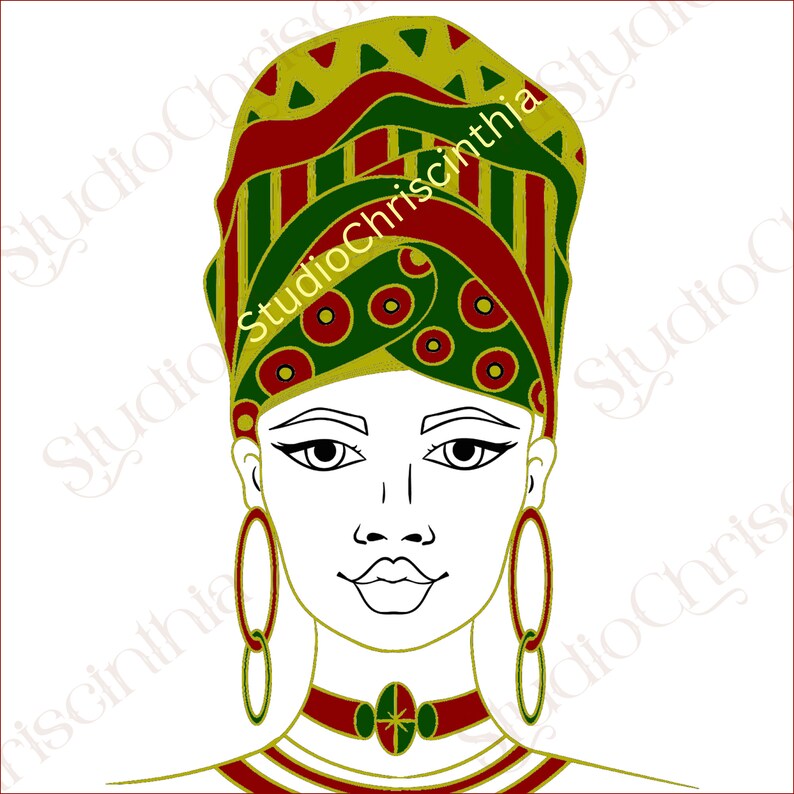 Adult Coloring Page, 2024, Melanin Goddess