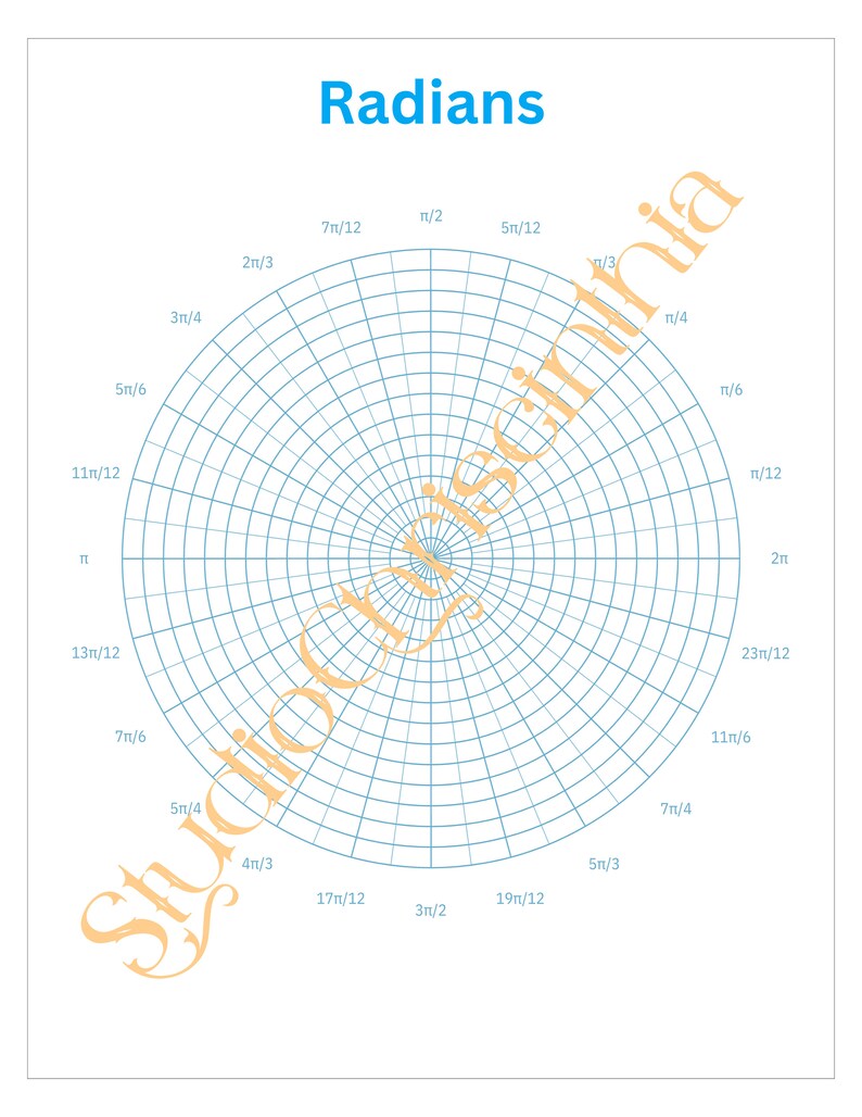Polar Graph Paper: A4 Printable Circle Grid (PDF Download) - Etsy