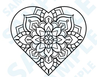 Heart Coloring Page, Easter 2024, Easter Heart, Heart Shaped Coloring Page, Heart Love, Heart Coloring, Self-Care Coloring