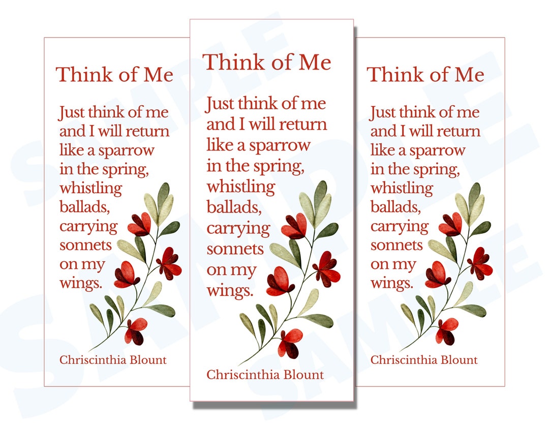 Poetry Bookmarks, Christmas in July 2024, Christmas 2024, Printable ...