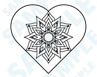 Heart Coloring Page, Easter Heart, Easter 2024, Adult Coloring Page, Self-Care Coloring, Color Therapy, Stress Relief, Sip and Paint