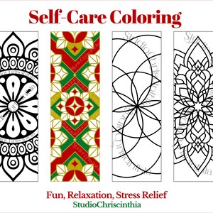 PRINTABLE Coloring Bookmarks, Christmas 2025, Christmas Gift Ideas, Holiday Gift Guide, Christmas Activities, Mandala Bookmarks, Bookmarks