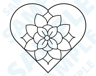 Heart Coloring Page, Easter Heart, Easter 2024, Easter Sunday, Heart Shaped Coloring Page, Heart Love, Heart Coloring, Self-Care Coloring