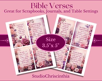Printable Bible Verses, Mother's Day 2024, Mother's Day, Scripture Cards, Prayer Cards, Journal Cards, Scrapbook Cards, Table Setting Cards