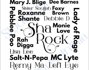 Hip Hop Legends, Ladies of Hip Hop Poster, Valentine's Day Gift, Black History Month 2026, Hip Hop Pioneers, Hip Hop History, Hip Hop Art