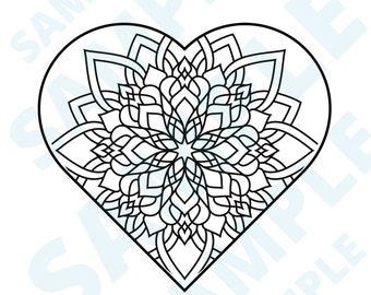 Heart Coloring Page, Easter Heart, Easter 2024, Adult Coloring Page, Self-Care Coloring, Color Therapy, Stress Relief, Sip and Paint