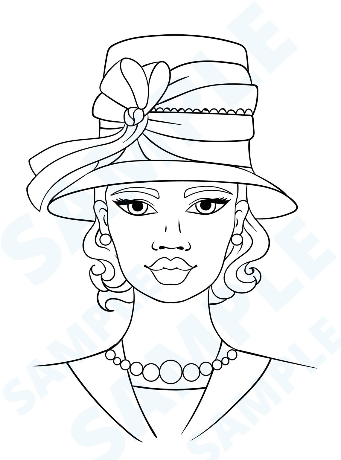Adult Coloring Page African-american Woman Coloring Page - Etsy Israel