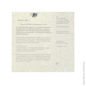Dear Generous Mama Letter Encouragement for Moms Self Care Gift Mental Health Support Uplifting Motherhood Gift You Are Enough Mother's day