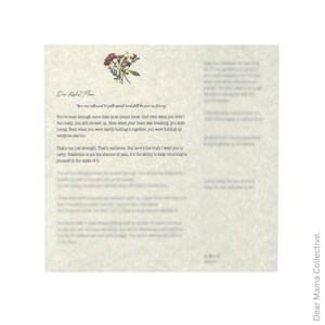 Dear Resilient Mama Letter Encouragement for Moms Self Care Gift for Motherhood Mental Health Support You Are Enough Heartfelt Letter Mail