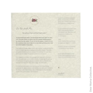 Dear Tender Hearted Mama Letter Encouragement for Moms Self Care Gift for Motherhood Mental Health Support You Are Enough Heartfelt Letter