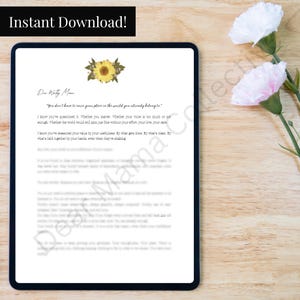Dear Worthy Mama Letter Printable Encouragement Digital Self Care Gift Instant Download for Moms Emotional Support Digital PDF Health