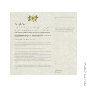 Dear Worthy Mama Letter Encouragement for Moms Self Care Gift for Motherhood Mental Health Support You Are Enough Heartfelt Mailed Letter