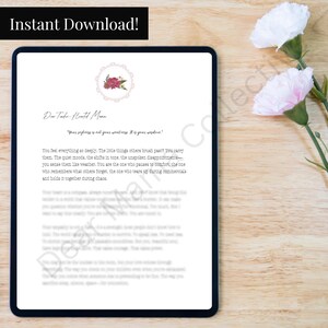 Dear Tender Hearted Mama Letter Printable Encouragement Digital Self Care Gift Instant Download for Moms Emotional Support PDF Mother's day